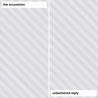 Accuse / React Split — Meme meme template