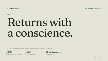 Evergreen Capital — Limited partners — Limited partners pitch deck template