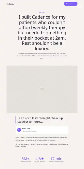 Cadence — Founder — Micro Sites html5 microsite template