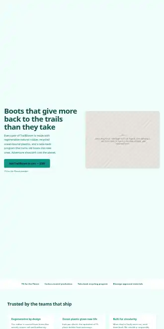 TrailBloom — Teal Regenerative — Micro Sites html5 microsite template