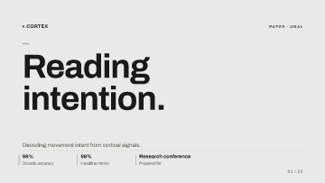 Cortex Lab — Research conference — Research conference pitch deck template