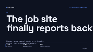 Fieldnote — Product Overview — Prospective customers template