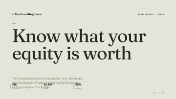 The Founding Issue — Pitch Deck — Fintech pitch deck template