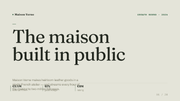 Maison Verne — Pitch Deck — Luxury template