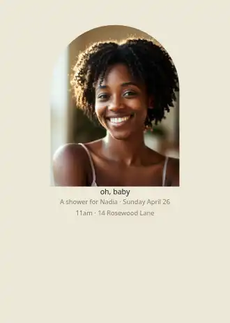 Sage arch — Baby shower & arrival template