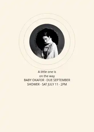 Concentric rings — Baby shower & arrival photoinvite template