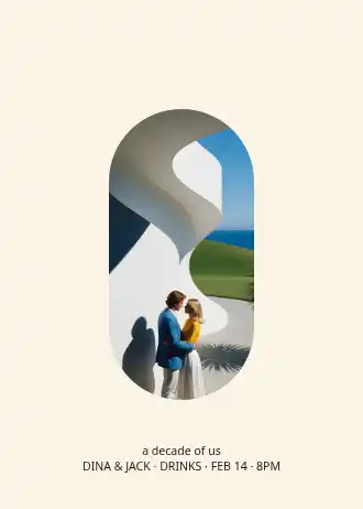 Numeral behind — Anniversary template