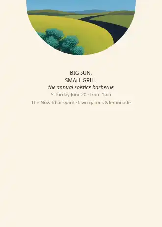 Sun semicircle — Holiday & seasonal parties template