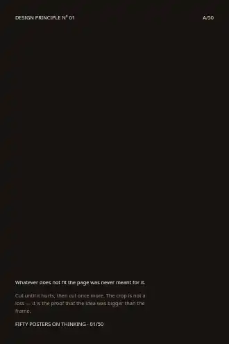 LESS — bigtype poster — Design Principles template