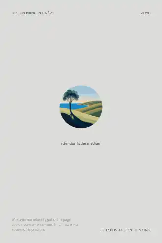 attention is the medium — spotlight poster — Design Principles template