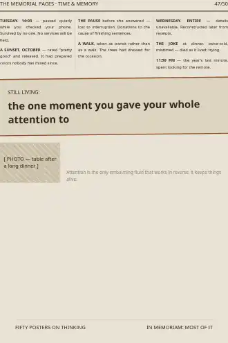 the one moment you gave your whole attention to — column-run poster — Time & Memory template