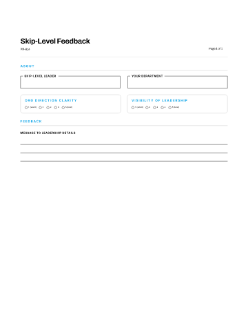 Skip-Level Feedback — Self & Peer template