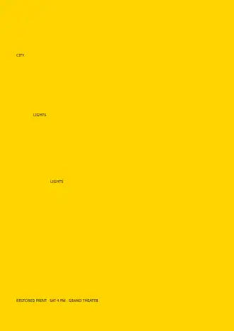CITY LIGHTS — Film & Arts template