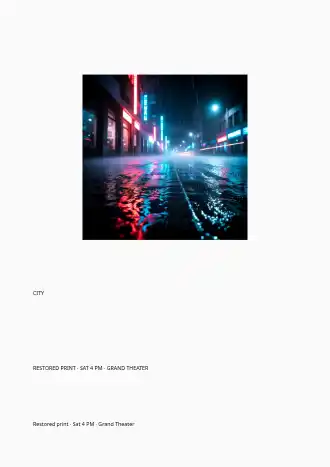 CITY LIGHTS — Film & Arts template