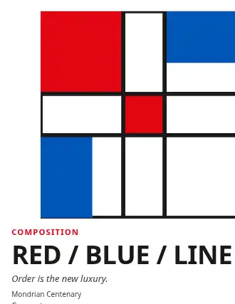 RED / BLUE / LINE — Swiss & Modernist template