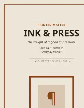 INK & PRESS — Art Deco & Travel poster template