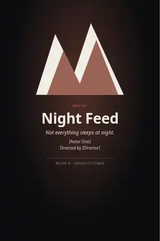 Night Feed — Illustrated & Handmade poster template