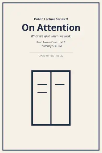 On Attention — Swiss & Modernist poster template