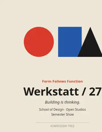 Werkstatt / 27 — Swiss & Modernist poster template