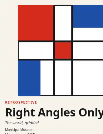 Right Angles Only — Swiss & Modernist poster template