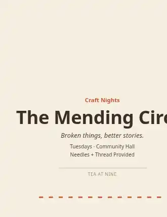 The Mending Circle — Illustrated & Handmade template