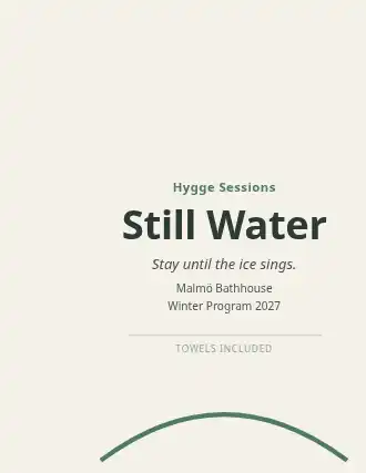 Still Water — Contemporary & Experimental poster template