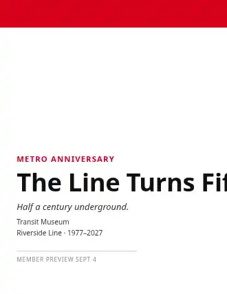 The Line Turns Fifty — Swiss & Modernist poster template