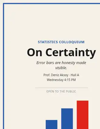 On Certainty — Swiss & Modernist poster template
