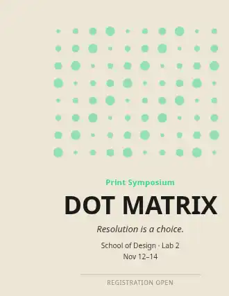 DOT MATRIX — Swiss & Modernist poster template