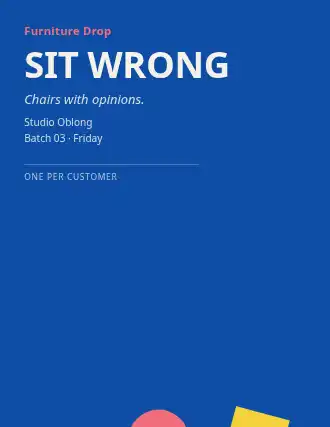 SIT WRONG — Swiss & Modernist poster template