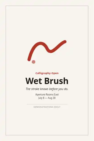 Wet Brush — Contemporary & Experimental poster template