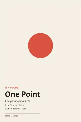 One Point — Contemporary & Experimental poster template