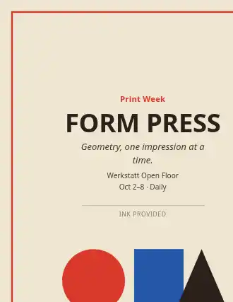 FORM PRESS — Art Deco & Travel poster template