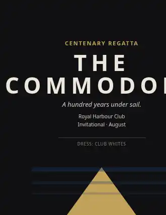 THE COMMODORE — Art Deco & Travel poster template
