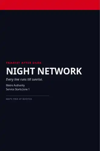 NIGHT NETWORK — Swiss & Modernist poster template
