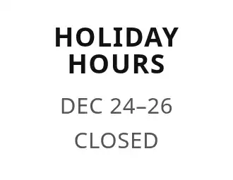 HOLIDAY HOURS — Status — Status template