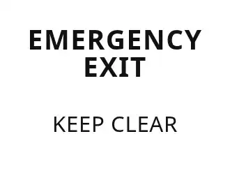 EMERGENCY EXIT — Safety — Safety template