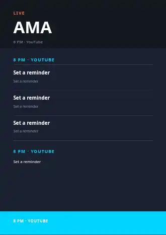 AMA TONIGHT — Creator Economy template