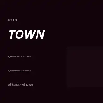 TOWN HALL — Corporate Social social template