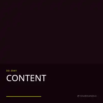 CONTENT CALENDAR — Creator Economy social template