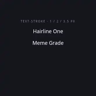 Text outline (stroke widths) — Text template