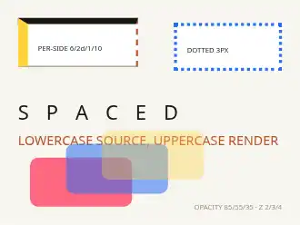 Borders, spacing, opacity, z-index — Mixed template